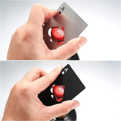 Portable Poker Card Ace of Spades Bottle Openers