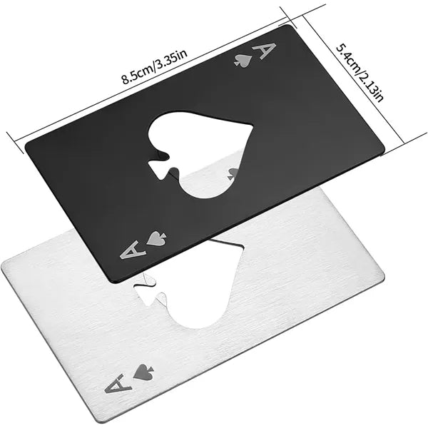Portable Poker Card Ace of Spades Bottle Openers