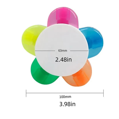 Flower Shape Watercolor Highlighter Pens