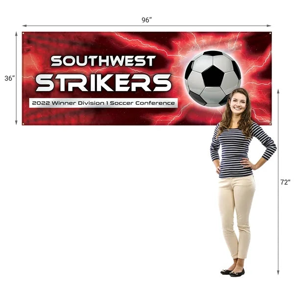 3' x 8' Custom Knitted Polyester Banner