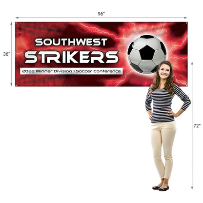3' x 8' Custom Knitted Polyester Banner