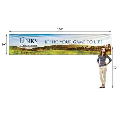 3' x 15' Custom Knitted Polyester Banner