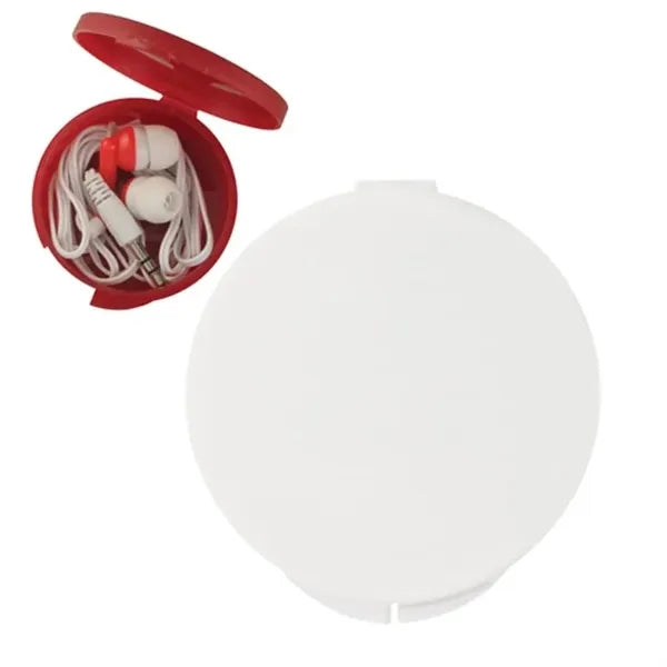 Earbuds In Round Case