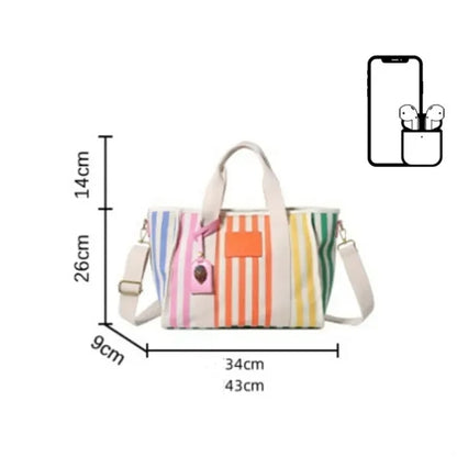 Colourful Striped Handbag