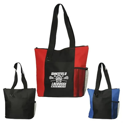 Fun Zippered Business Tote Bag with Pockets