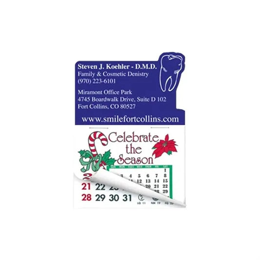 Tooth Shape Calendar Pad Magnets with Tear Away Calendar