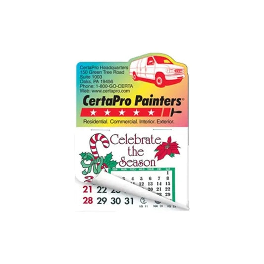 Delivery Van Shape Calendar Pad Magnets Tear Away Calendar