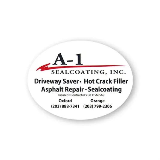 3" X 4" Oval Vinyl Refrigerator Magnet - 30mil