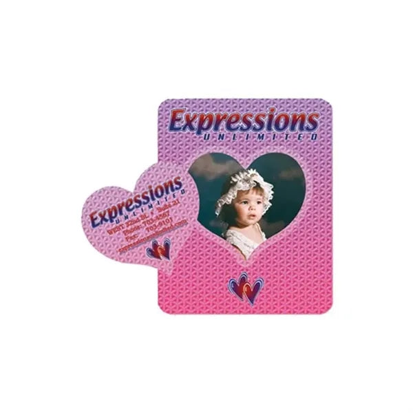 Picture Frame with Heart Shape Cut-Out Vinyl Magnet - 20mil