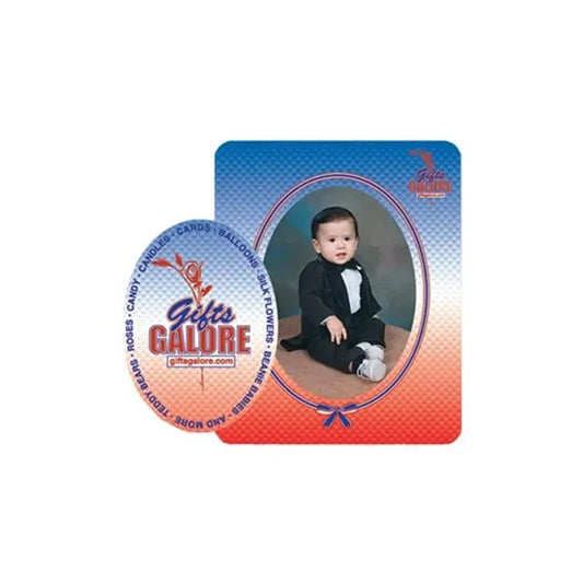 Picture Frame with Oval Shape Cut-Out Vinyl Magnet - 20mil