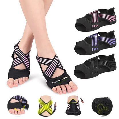 Toeless Non-slip Yoga Shoes Fitness Socks for Dance Workout