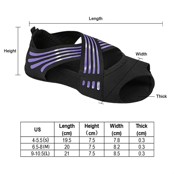 Toeless Non-slip Yoga Shoes Fitness Socks for Dance Workout