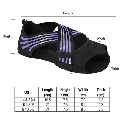 Toeless Non-slip Yoga Shoes Fitness Socks for Dance Workout