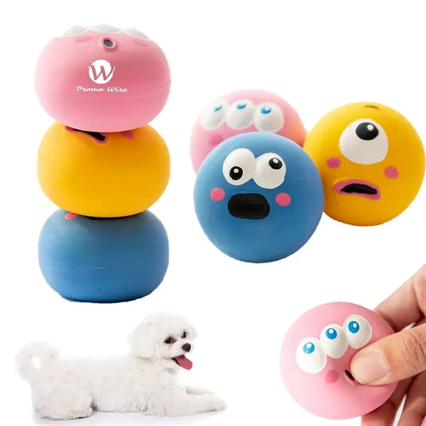 Colorful Funny Squeaky Latex Dog Toy Ball with Sound