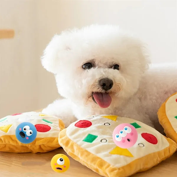 Colorful Funny Squeaky Latex Dog Toy Ball with Sound
