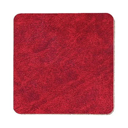 4" Square Leatherette Coaster