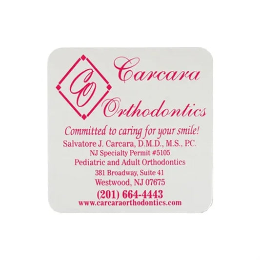 3.5" Square 80pt Heavyweight Pulp Board Coaster
