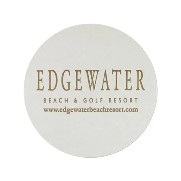 4" Round 60pt Medium weight Pulp Board Coaster