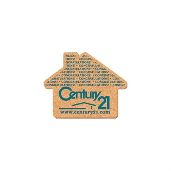 4" House Shape Cork Coasters