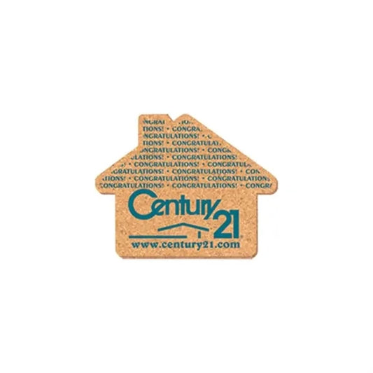 4" House Shape Cork Coasters