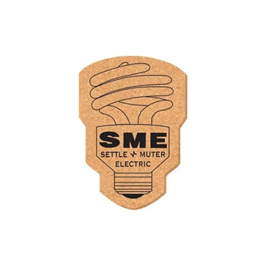 5" x 3 1/2" Lightbulb Shape Cork Coasters