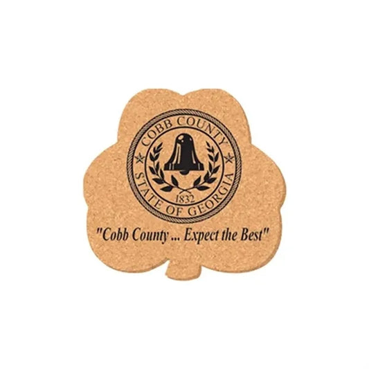 5"X5" Clover Shape Cork Coasters
