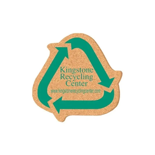 5"X5" Recycle Shape Sign Cork Coasters