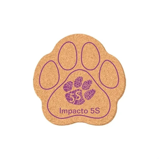5"X5" Paw Shape Cork Coasters