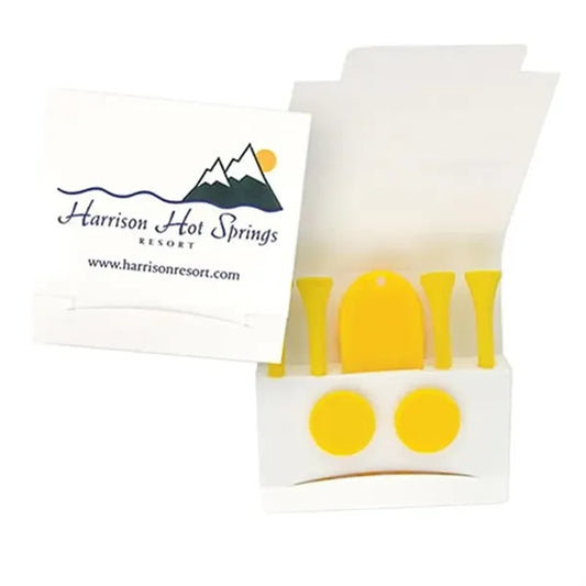 Custom Matchbook Packet w/ 4 Tees, 2 Markers & Divot Tool