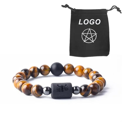 12 Constellation Zodiac Signs Beads Bracelet