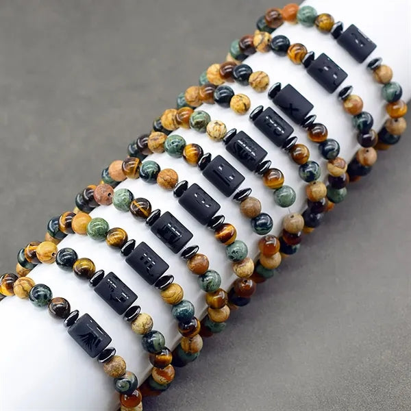 12 Constellation Zodiac Signs Beads Bracelet