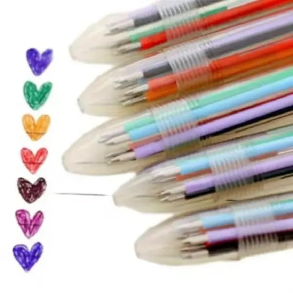 6-in-1 Multicolor Retractable Ballpoint Pens