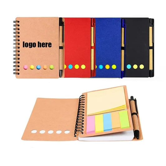 Wire Bound Notebook With Ruler And Sticky Notes