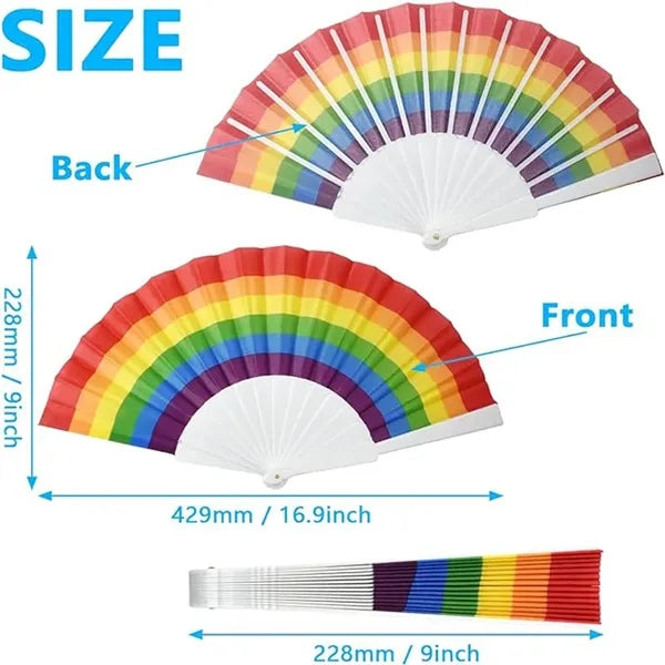 Rainbow Collapsible Fan