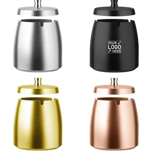 Premium Stainless Steel Ashtray with Lid