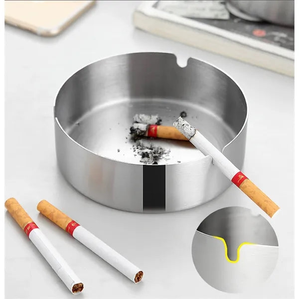 Round Stainless Steel Cigarette Ashtray
