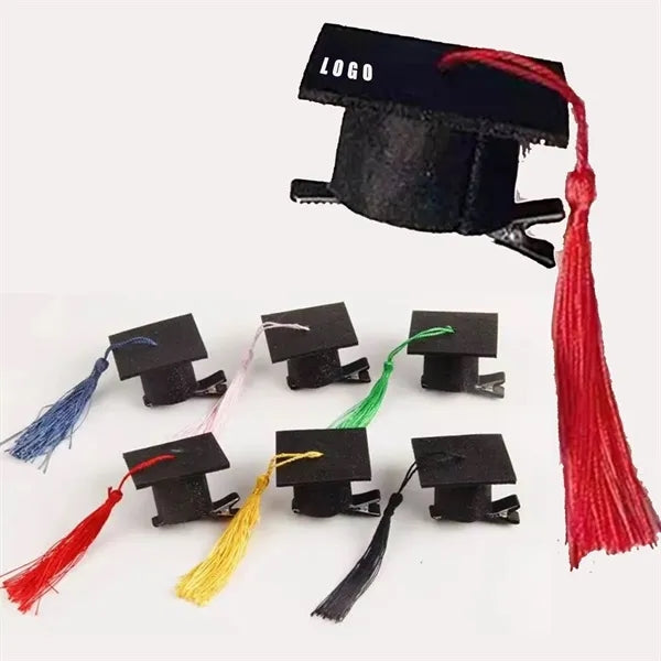 Mini graduation caps with clip