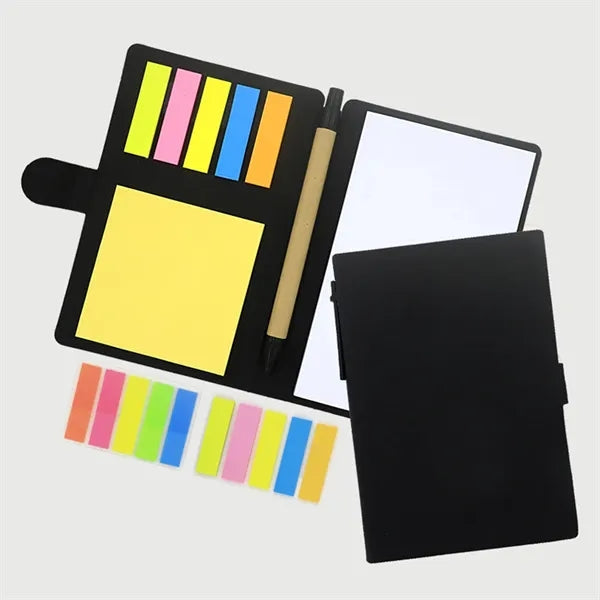 Notepad with Pen and Sticky Notes