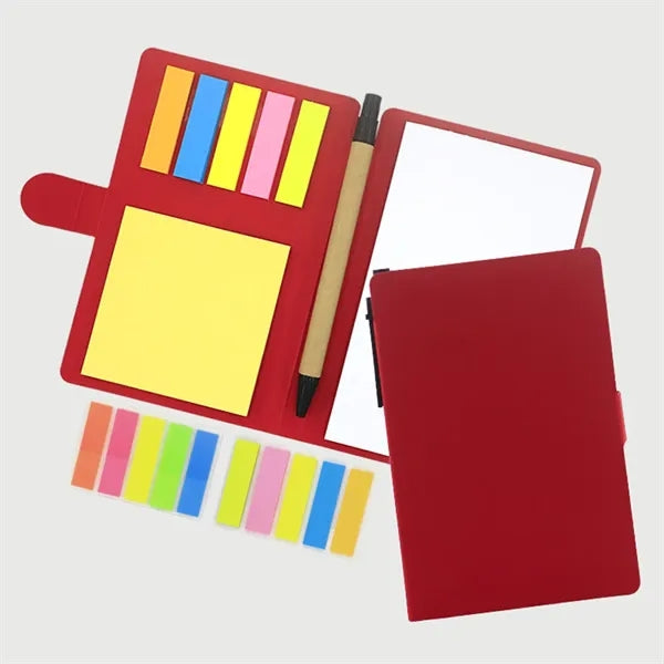 Notepad with Pen and Sticky Notes