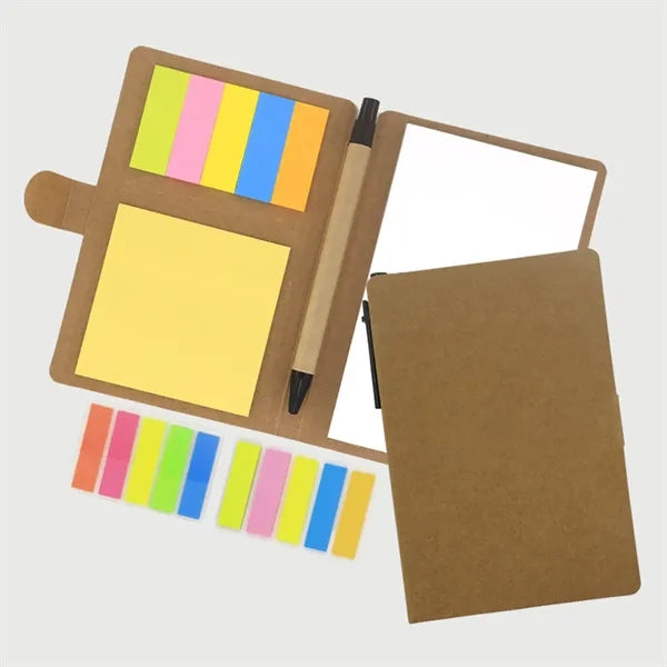 Notepad with Pen and Sticky Notes
