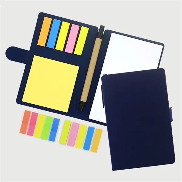 Notepad with Pen and Sticky Notes
