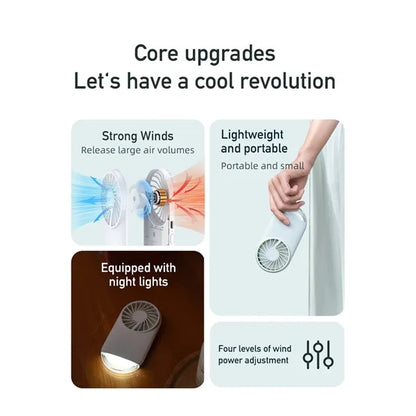 Portable USB Mini Fan with Night Light