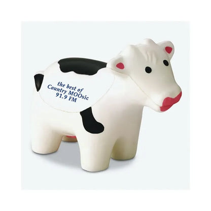 White Cow With Black Spots Stress Shape