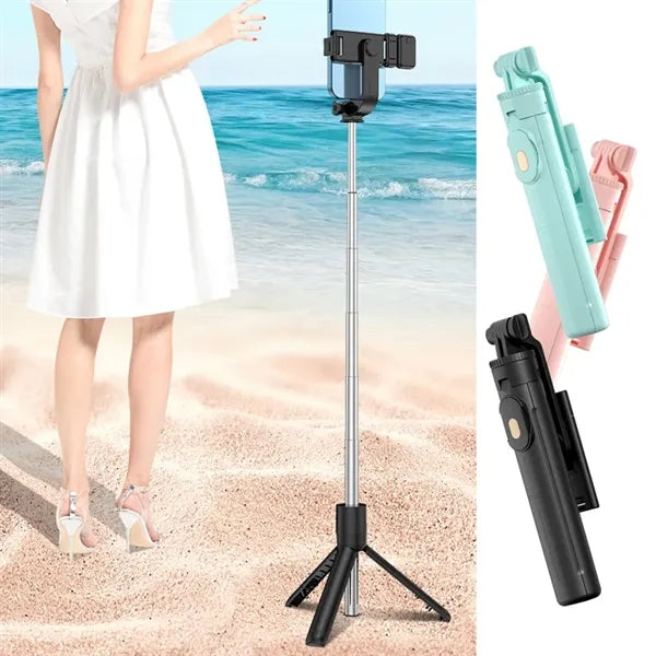 27.5 Inch ABS Stainless Steel Bluetooth Tripod Selfie Stick