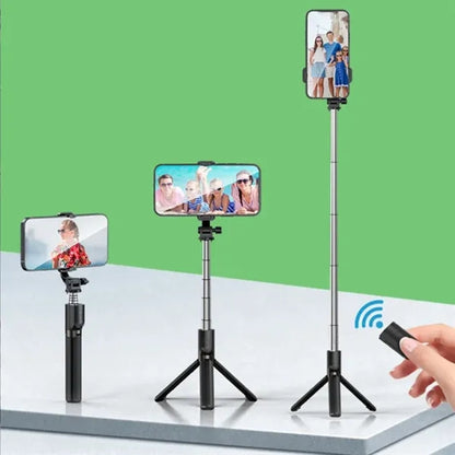 27.5 Inch ABS Stainless Steel Bluetooth Tripod Selfie Stick