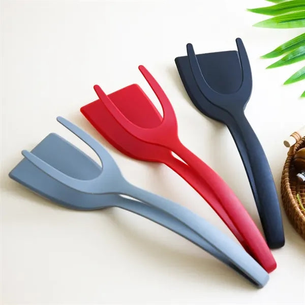 2 In 1 Grip And Flip Spatula Tongs