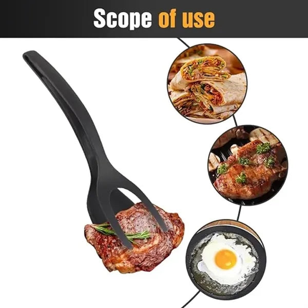 2 In 1 Grip And Flip Spatula Tongs