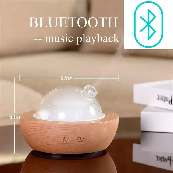 Glass Essential Oil Diffuser With Bluetooth Speaker