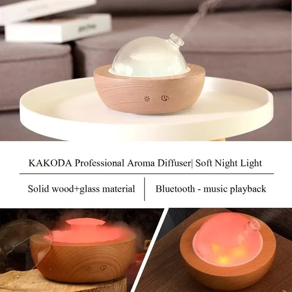 Glass Essential Oil Diffuser With Bluetooth Speaker