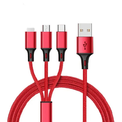 3 in 1 Nylon Braid Charging Cable